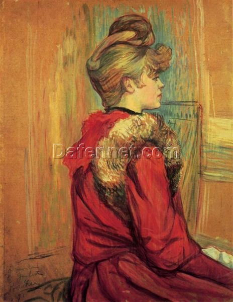 Henri de Toulouse-Lautrec’s “Girl in a Fur” (1891) – Mademoiselle Jeanne Fontaine Portrait in Oil on Board