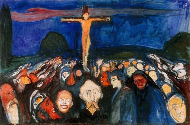 Golgotha by Edvard Munch – 1900 Expressionist Religious Oil Painting