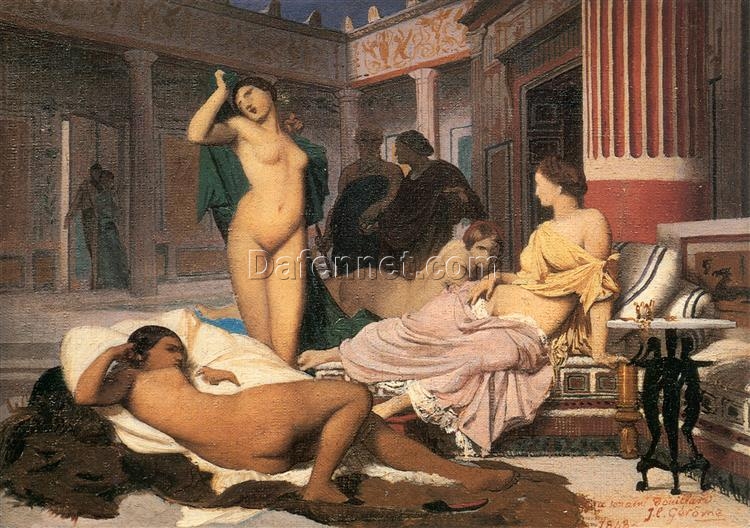 Greek Interior (Gyneceum) by Jean-Léon Gérôme – 1848 Academic Oil Painting