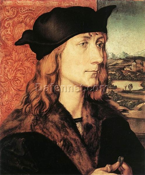 Hans Tucher by Albrecht Dürer – 1499 Northern Renaissance Portrait Oil Painting on Panel