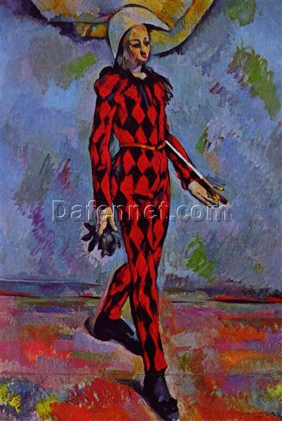 Harlequin” by Paul Cézanne – 1890 Post-Impressionist Masterpiece (Private Collection)