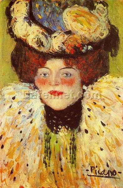 Inspired by Picasso: Head of Woman – 1901 Early Years Impressionist Portrait