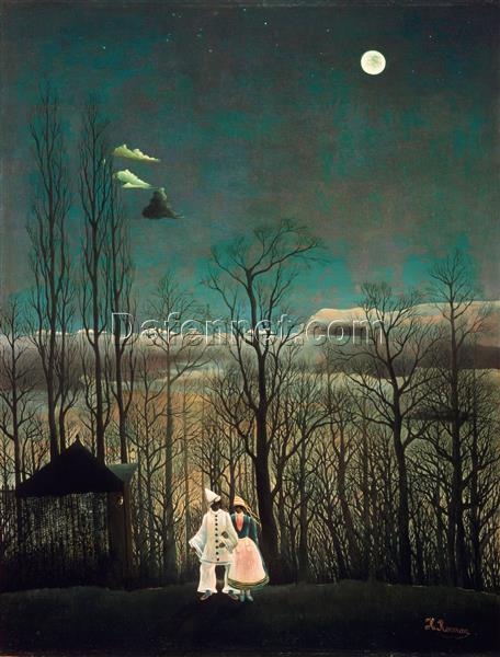 Henri Rousseau “Carnival Evening” Oil Painting Reproduction – Naïve Art Genre Painting on Canvas