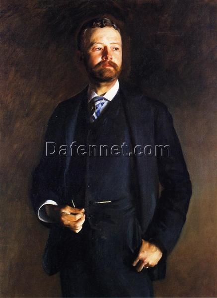 John Singer Sargent ‘Henry Cabot Lodge’ Realism Portrait – Fine Art Reproduction on Canvas