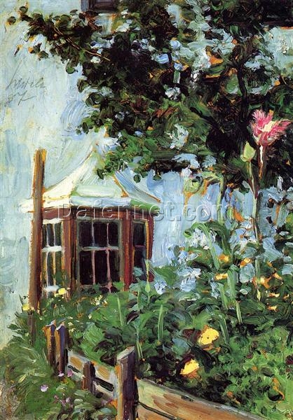 House with a Bay Window in the Garden” by Egon Schiele – Impressionist Landscape Masterpiece