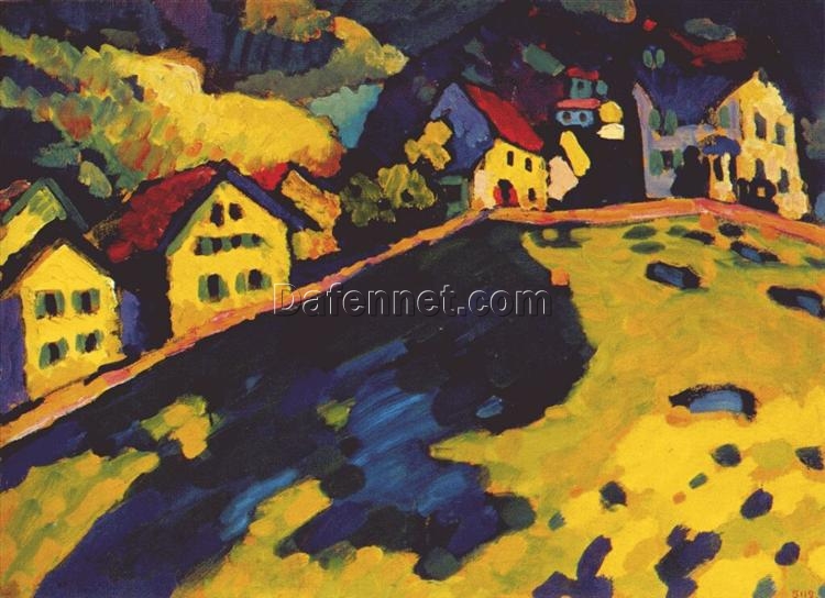 Kandinsky’s Houses at Murnau (1909) – Oil on Canvas, Expressionism