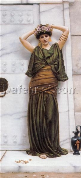 Ianthe by John William Godward | 1889 Neoclassical Mythological Oil Painting