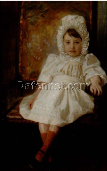 Peder Severin Kroyer – 1894 “Girl in Chair” | Realism Pastel Portrait Reproduction