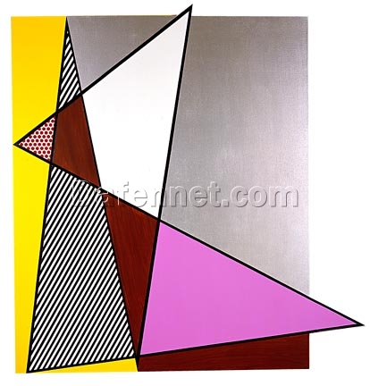 Roy Lichtenstein ‘Imperfect Painting’ Pop Art – Customizable Magna & Oil Canvas Painting