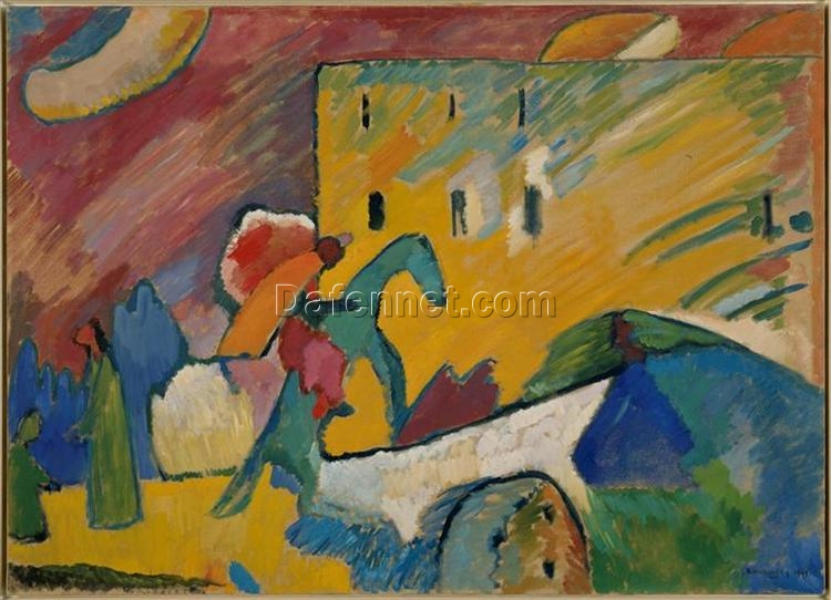 Wassily Kandinsky – The Blue Rider (1909) Expressionist Landscape Painting