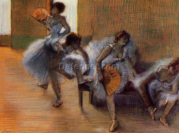 Edgar Degas – In the Dance Studio (1897) Pastel Artwork of Ballet Rehearsal