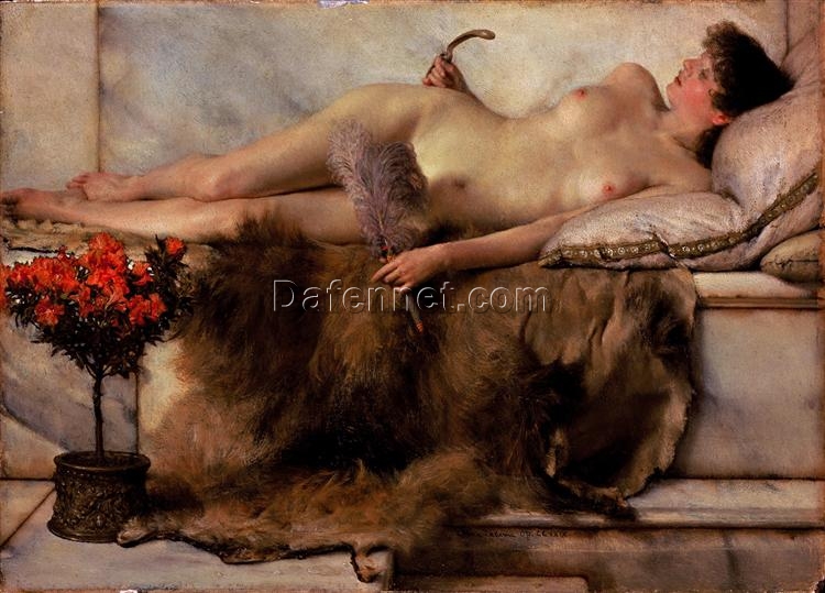 In the Tepidarium – Nude Oil Painting by Sir Lawrence Alma-Tadema (1881)