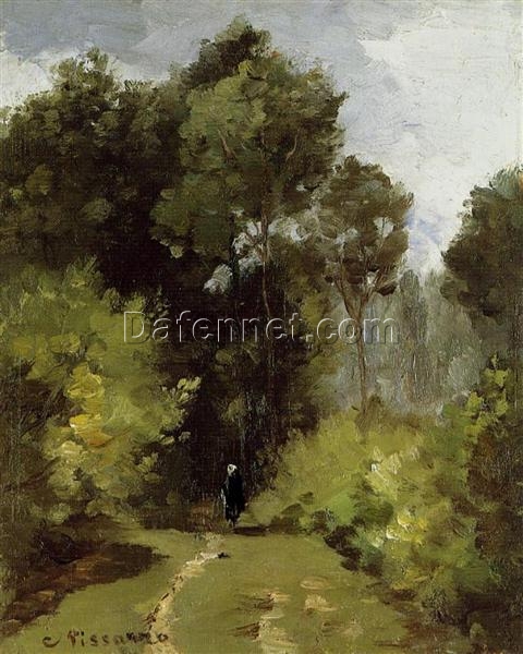 In the Woods” by Camille Pissarro – 1864 Realism Landscape Art