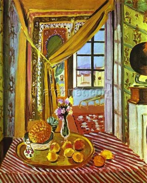 Henri Matisse Inspired Oil Painting – Interior with Phonograph (1924) – Expressionist Genre Art