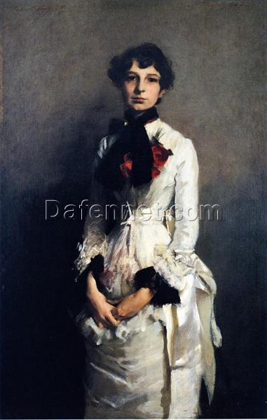 Oil Painting Inspired by John Singer Sargent’s Isabel Valle – Realistic Portrait Art on Canvas