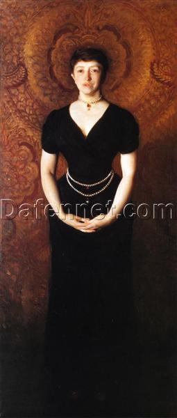 John Singer Sargent ‘Isabella Stewart Gardner’ Realism Portrait – Fine Art Reproduction on Canvas