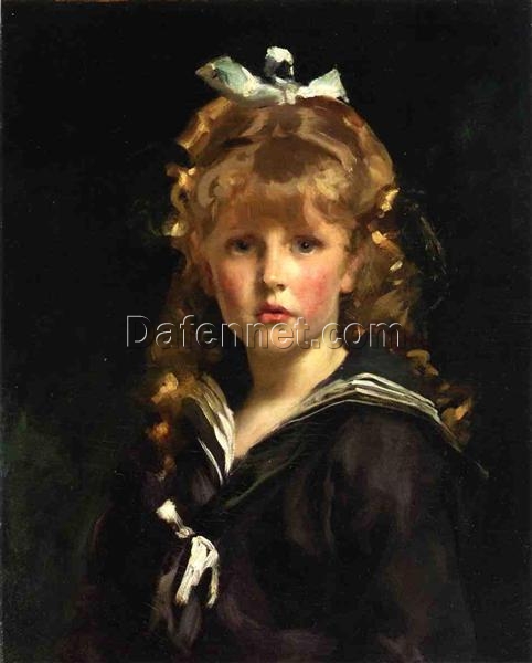 John Singer Sargent ‘Jacques Barenton’ Realism Portrait – Fine Art Reproduction on Oil Board