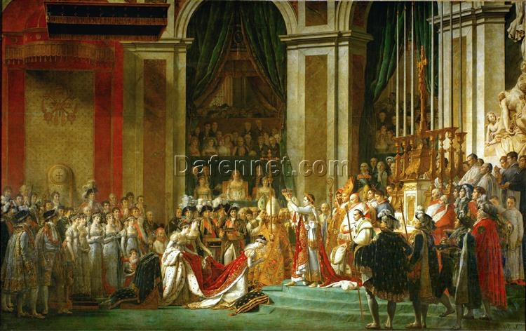 Jacques-Louis David’s ‘The Consecration of the Emperor Napoleon’ (1807) – Exquisite Oil Reproduction of Neoclassical History Painting