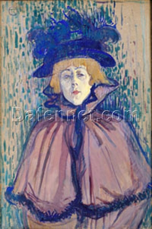 Jane Avril” by Henri de Toulouse-Lautrec – Iconic 1892 Post-Impressionist Oil on Panel Portrait