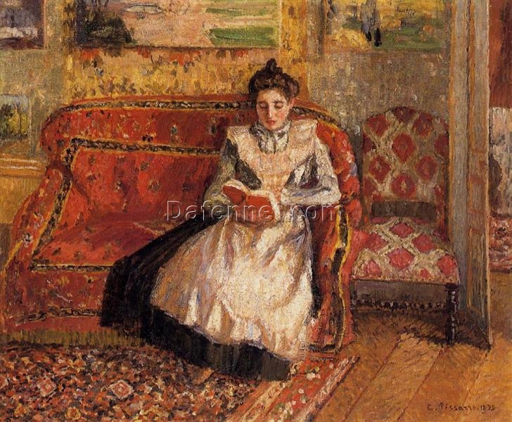 Jeanne Reading” (1899) – Soft Impressionist Portrait by Camille Pissarro