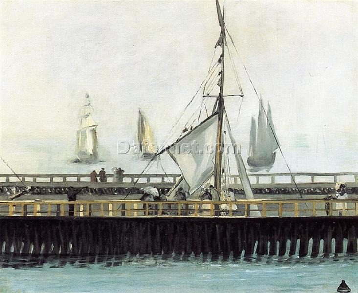 Jetty at Boulogne – Inspired by Manet’s 1868 Marina Painting, Oil on Canvas