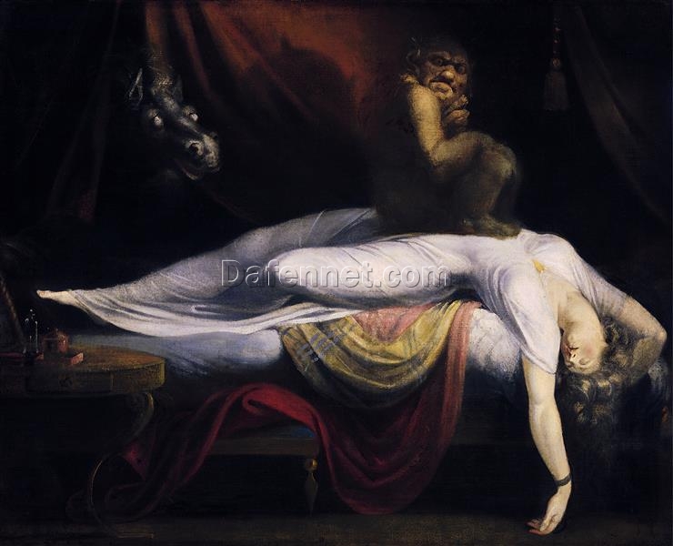 Custom Oil Reproduction of Henry Fuseli’s ‘The Nightmare’ – 1781 Romantic Painting