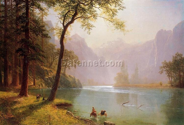 Albert Bierstadt’s Kern’s River Valley, California – Luminism Landscape Oil Painting Replica, 1871 Masterpiece