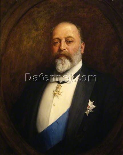 Hand-Painted Luke Fildes ‘King Edward VII’ Oil Painting – Royal Portrait Art on Canvas from Dafen Village Studio