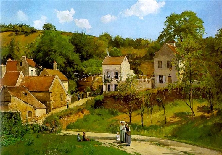 L’Hermitage at Pontoise” 1867 – Large-Scale Oil Painting by Camille Pissarro