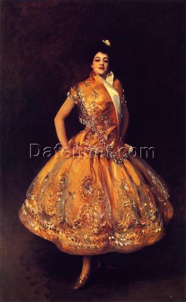 John Singer Sargent ‘La Carmencita’ Realism Portrait – Fine Art Reproduction on Canvas