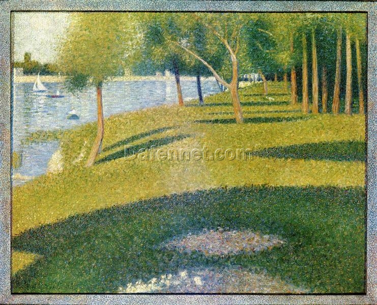 La Grande Jatte by Georges Seurat – Pointillist Oil Painting of The Seine Landscape