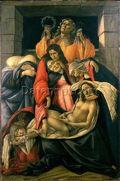 Lamentation over the Dead Christ with Saints by Sandro Botticelli – Early Renaissance Religious Painting