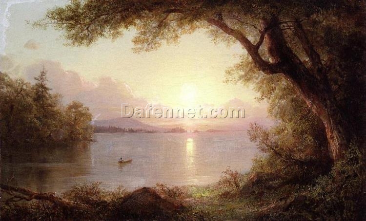 Hudson River School Masterpiece – Landscape in the Adirondacks by Frederic Edwin Church, High-Quality Replica