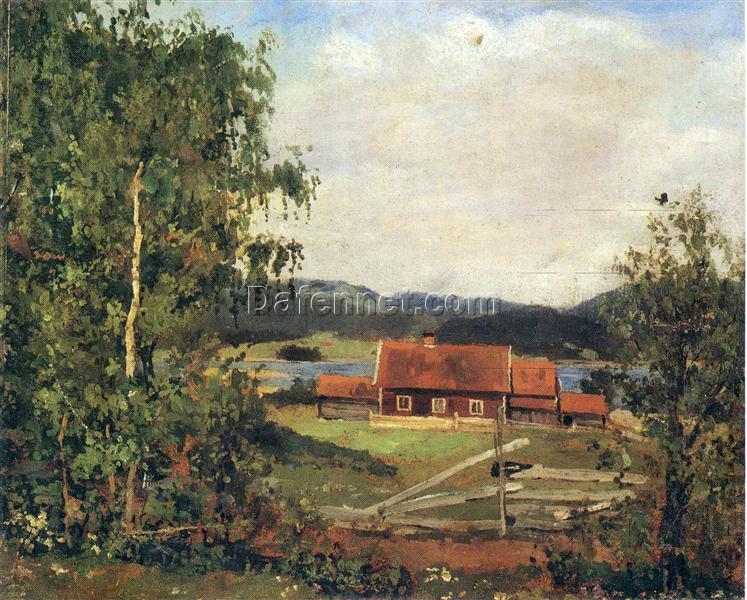 Edvard Munch’s ‘Landscape. Maridalen by Oslo’ (1881) – Realistic Oil Painting on Canvas