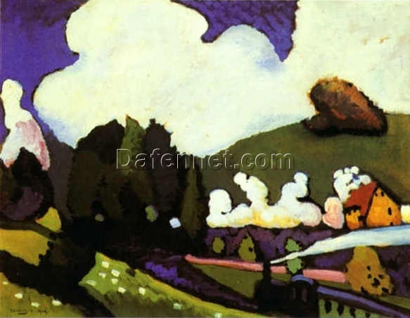 Wassily Kandinsky – Landscape with a Steam Locomotive (1909) – A Fusion of Nature and Industry