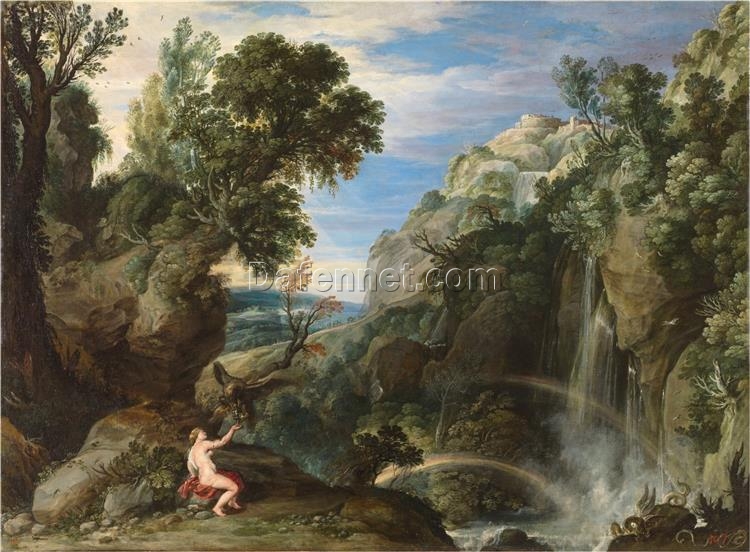 Landscape with Psyche and Jupiter – 1610 Baroque Oil Painting by Peter Paul Rubens