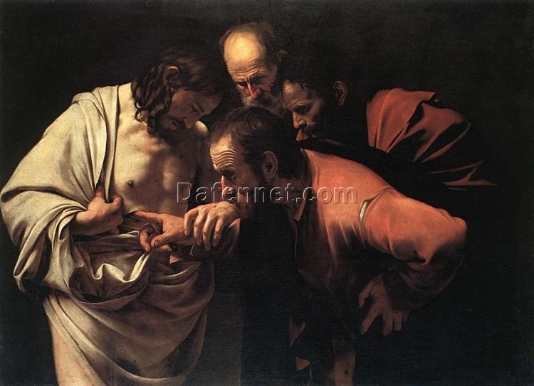 Caravaggio’s ‘Incredulity of Saint Thomas’ – Hand-Painted Baroque Religious Oil Painting Reproduction