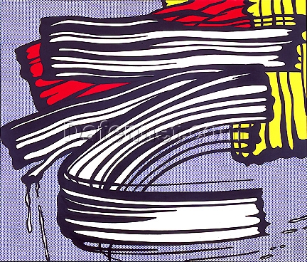 Roy Lichtenstein ‘Little Big Painting’ Pop Art Abstract – Customizable Oil Painting on Canvas