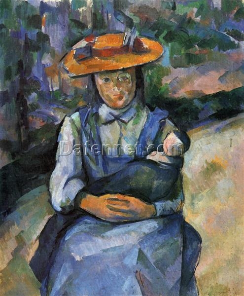 Little Girl with a Doll” – Cézanne’s Post-Impressionist Oil Portrait (1904)