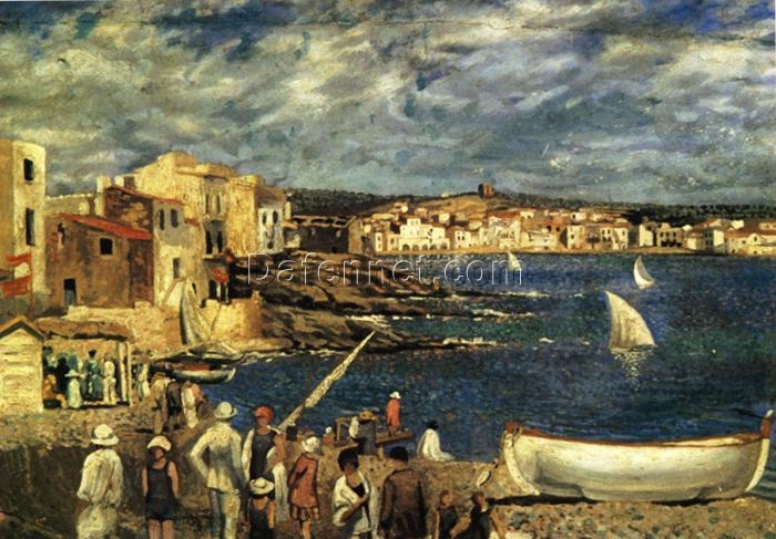 Impressionist Landscape Inspired by Salvador Dalí – Llaner Beach in Cadaqués (c.1921)