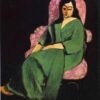 lorette in a green robe against a black background 1916.jpgLarge