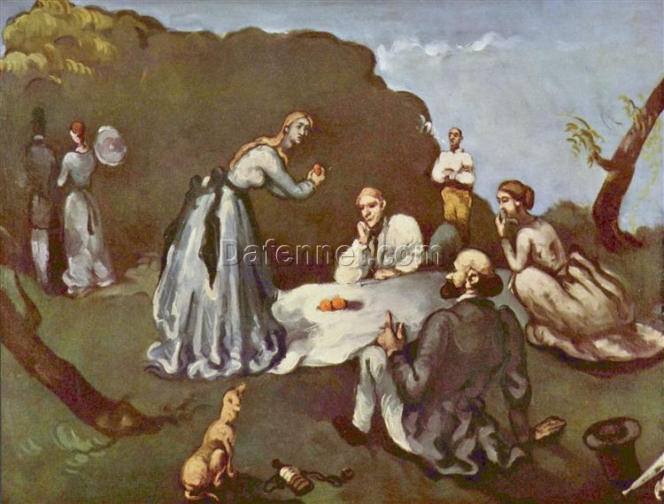 Luncheon on the Grass” by Paul Cézanne – 1869 Romanticism & Early Modernism Painting