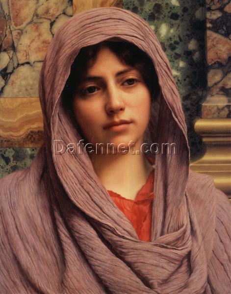 Lycinna by John William Godward | 1918 Neoclassical Portrait Painting