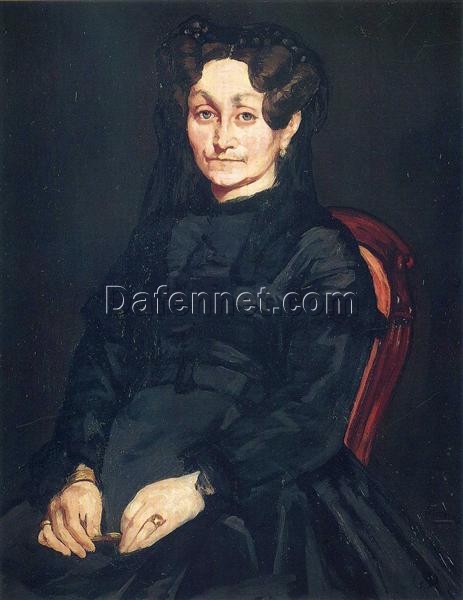 Madame Auguste Manet – Inspired by Edouard Manet (1865) Realist Oil Portrait