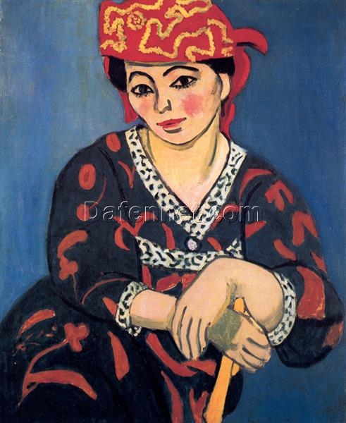 Custom Oil Painting Inspired by Henri Matisse – ‘Madame Matisse, The Red Madras Headdress’ (1907) – Expressionist Portrait on Canvas