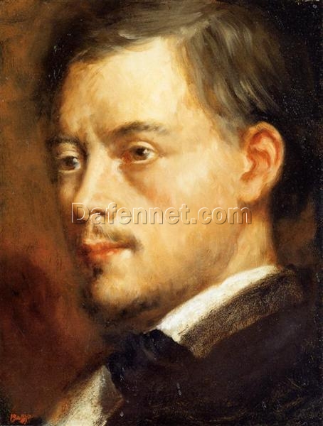 Edgar Degas ‘Man’s Head’ (c.1864) – Dynamic Oil Portrait with Powerful Expression