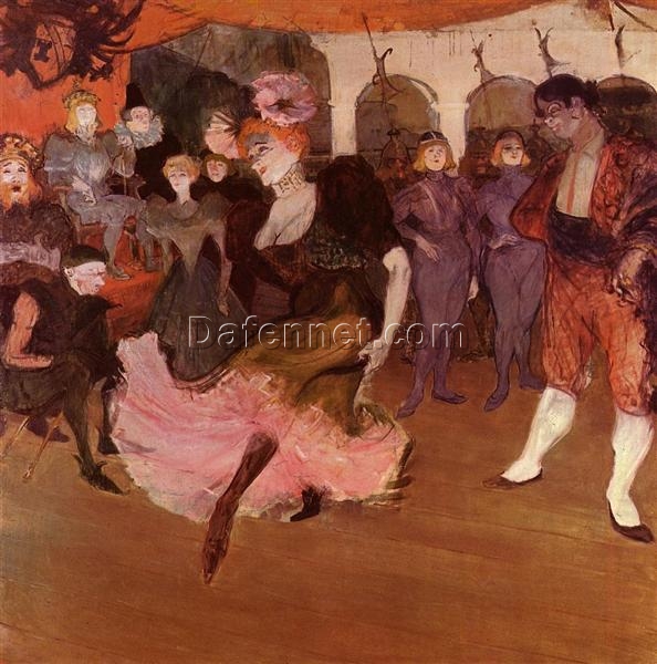 Marcelle Lender Bolero Dance” by Henri de Toulouse-Lautrec – 1895 Oil Painting, Post-Impressionist French Art