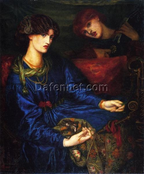 Romantic Portrait of Mariana – Oil Painting by Dante Gabriel Rossetti (1870)