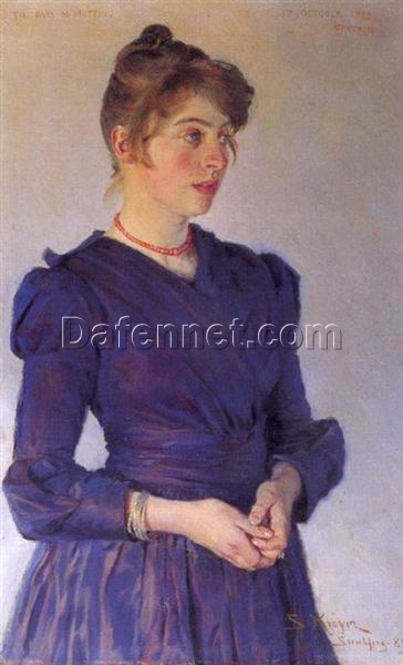 Peder Severin Kroyer – 1889 “Marie Kroyer” | Realist Oil Painting Reproduction