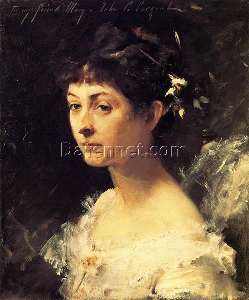 Oil Painting Inspired by John Singer Sargent’s Mary Turner Austin – Realistic Portrait Art on Canvas